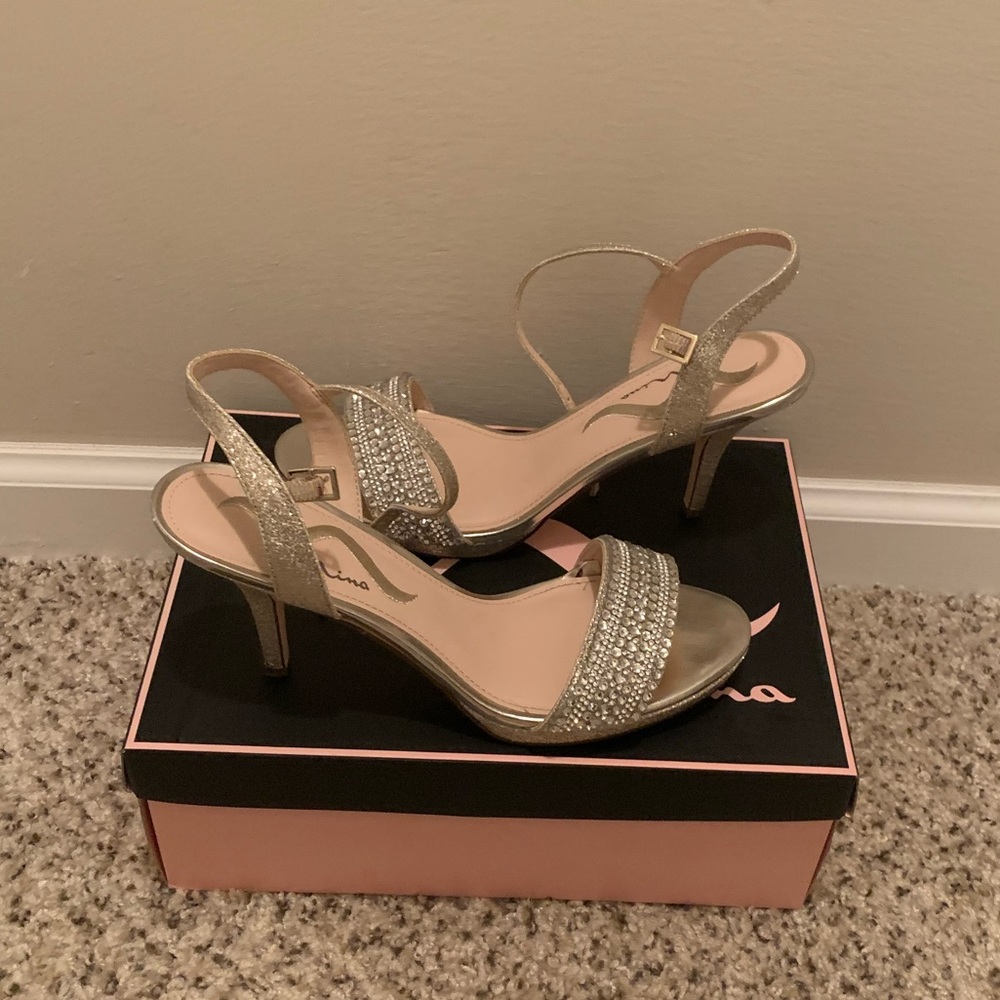 Silver/Gold Heels size 7.5